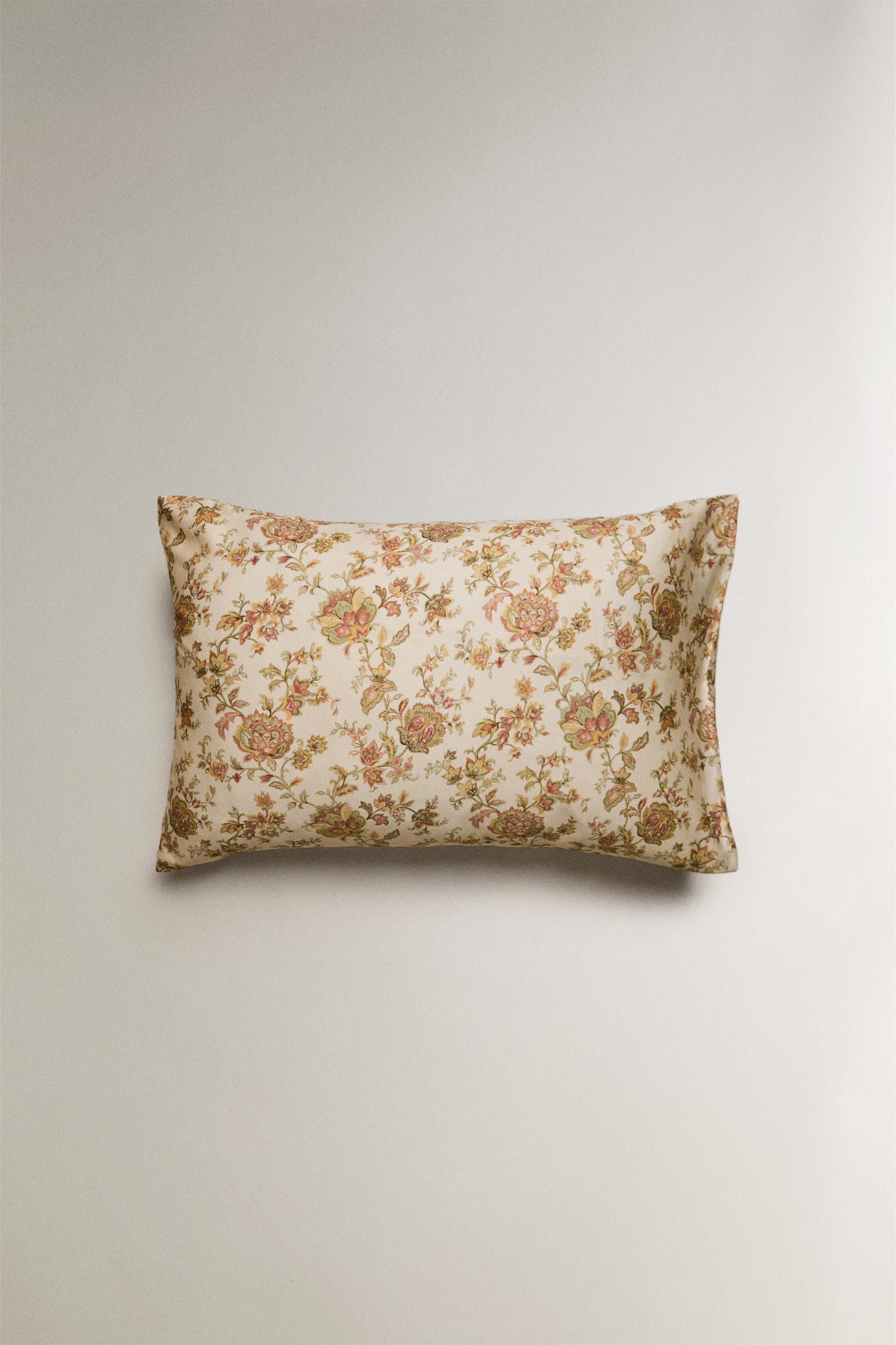 FLORAL SATEEN PILLOWCASE