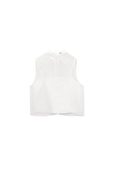 SLEEVELESS ORGANZA TOP