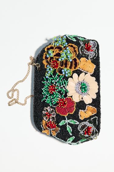 BOLSO DE MANO ABALORIOS - Multicolor de Zara