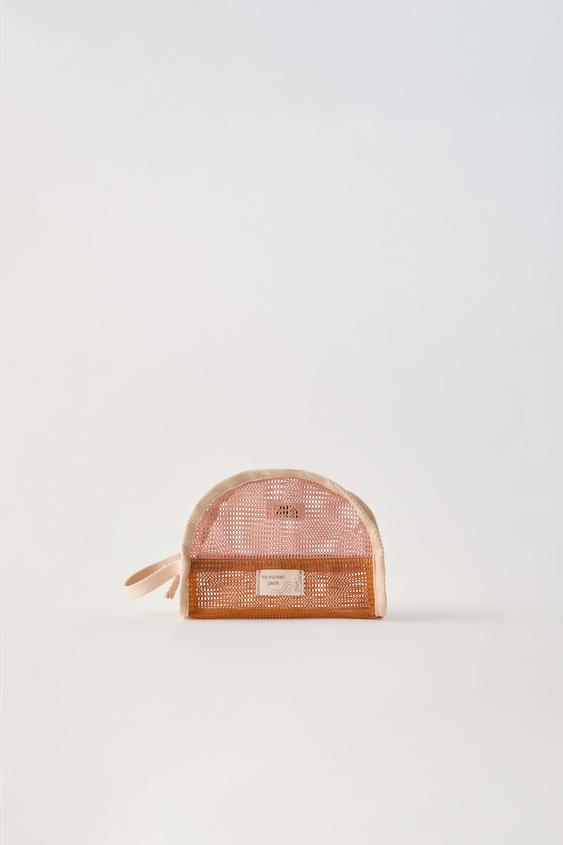 MESH TOILETRY BAG - Ecru White | ZARA Singapore