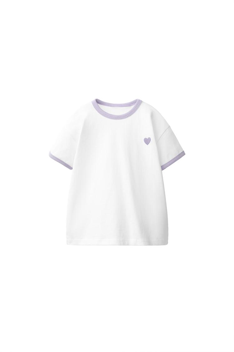 CAMISETA CONTRASTE BORDADO