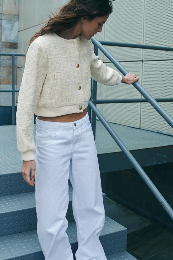 テクスチャー ボンバージャケット - エクリュ | ZARA Japan / 日本