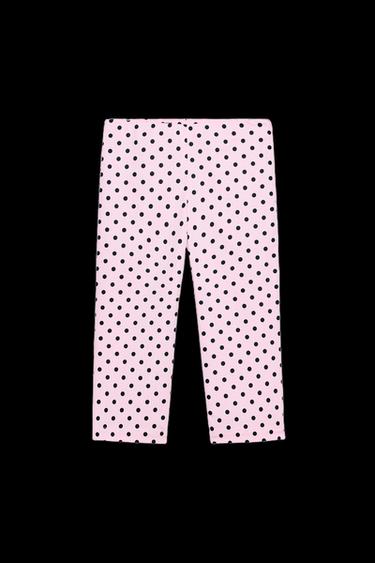 PANTALON CAPRI À POIS - Rose clair de Zara