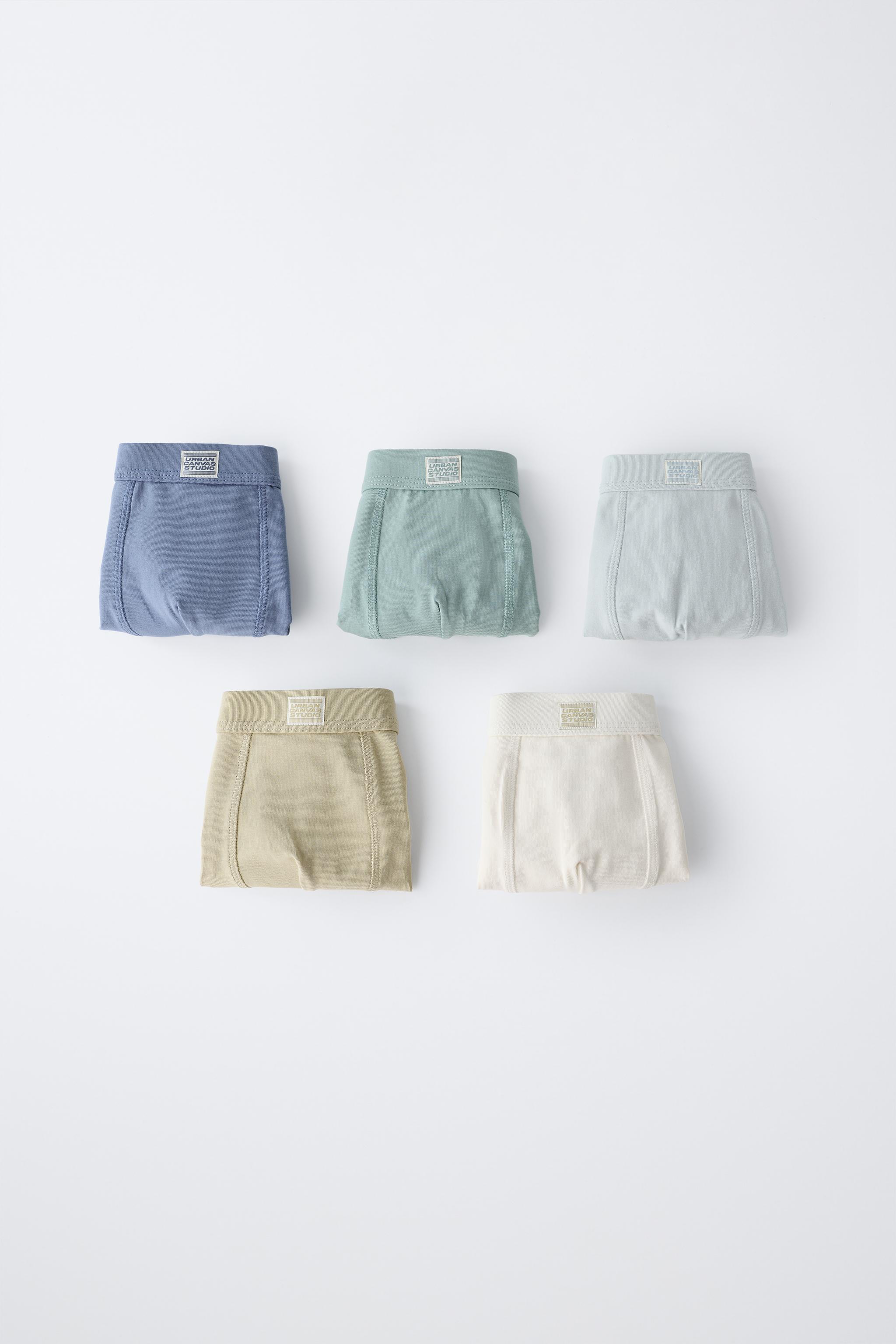 6-14 ANS/ LOT DE CINQ BOXERS ÉTIQUETTE