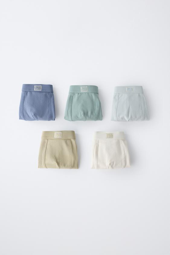 6-14 AÑOS/ PACK CINCO BÓXERS ETIQUETA - Multicolor de Zara - Imagen 0