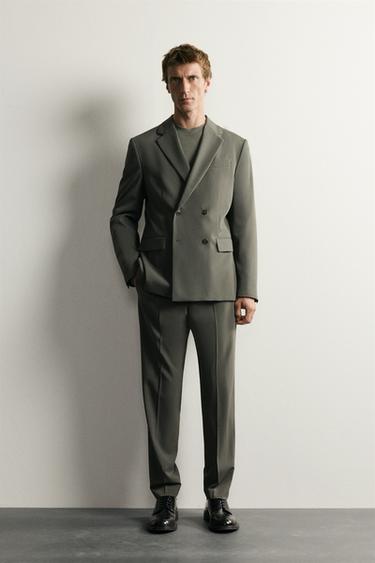 BLAZER CRUZADA TRAJE CONFORT - Verde de Zara - Imagen 0