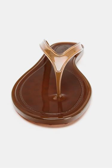 SANDALES AVEC ENTREDOIGT EN JELLY - Marron de Zara - Image 2
