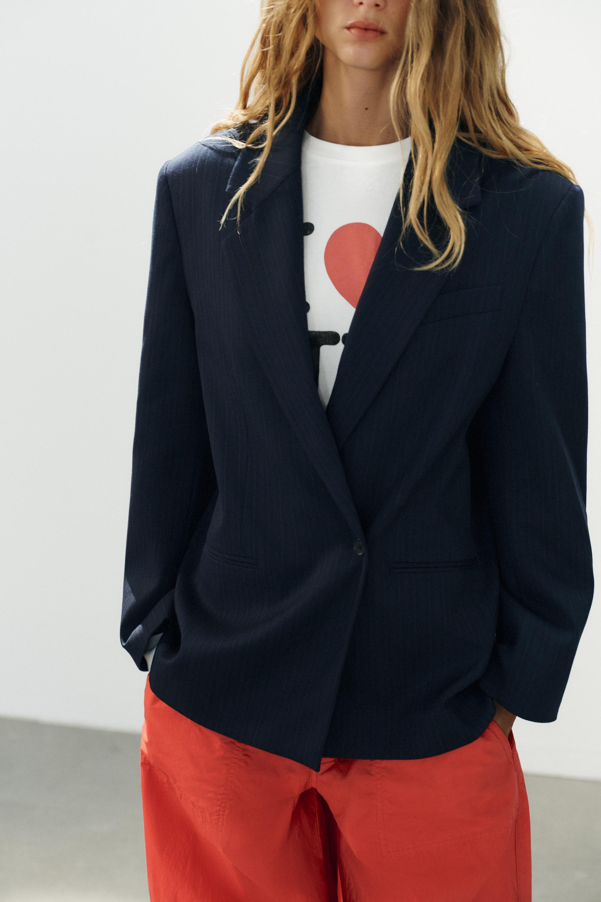 VESTE OVERSIZE RAYURES