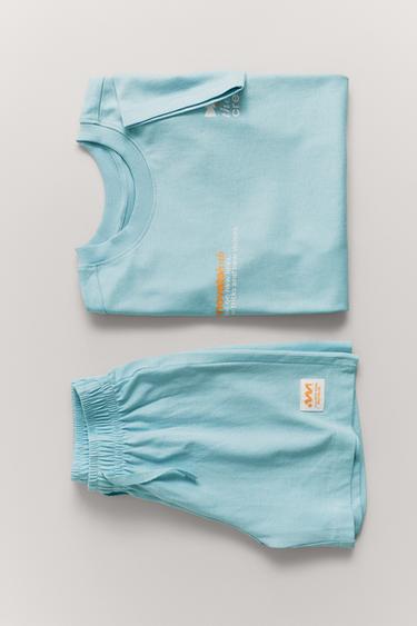 6-14 YEARS/ TEXT PRINT PYJAMAS - Light blue by Zara