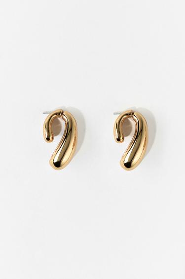METAL DROP EARRINGS - Golden by Zara