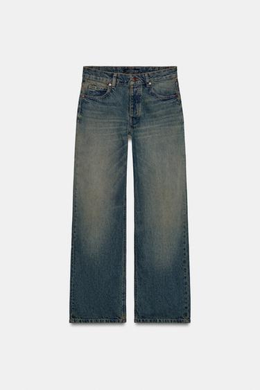 Z1975 STRAIGHT LOOSE FIT MID-WAIST JEANS - Indigo by Zara