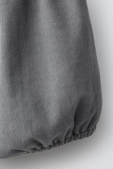 BLOOMER EN VELOURS CÔTELÉ FIN DOUBLÉ - Gris de Zara - Image 3