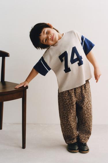 NUMBER PRINT T-SHIRT - Oyster-white by Zara