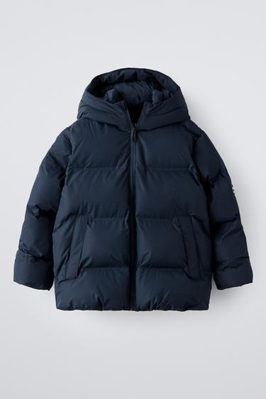 ABRIGO WATER REPELLENT ETIQUETA - Marino oscuro de Zara