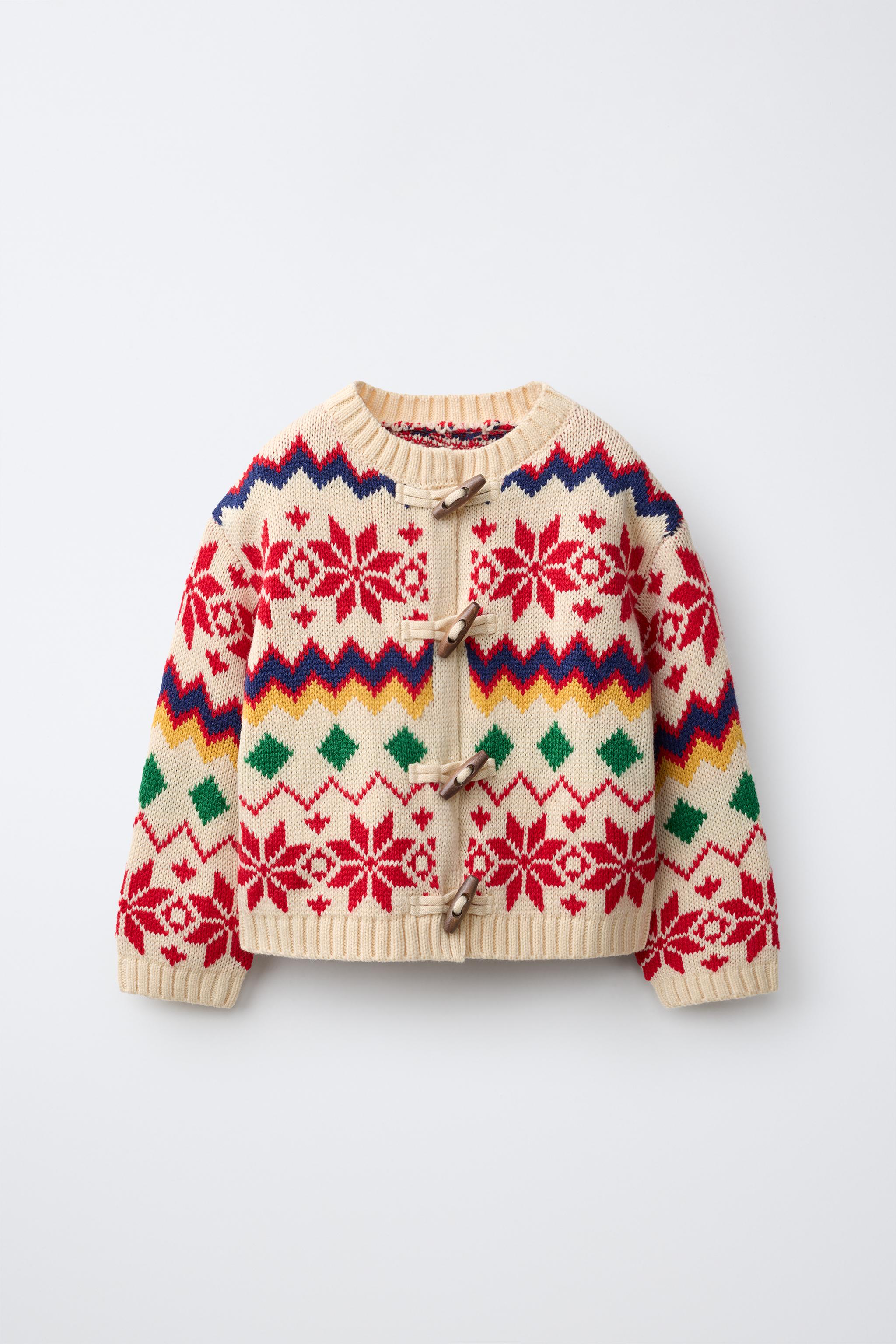 GILET EN MAILLE JACQUARD AVEC LAINE