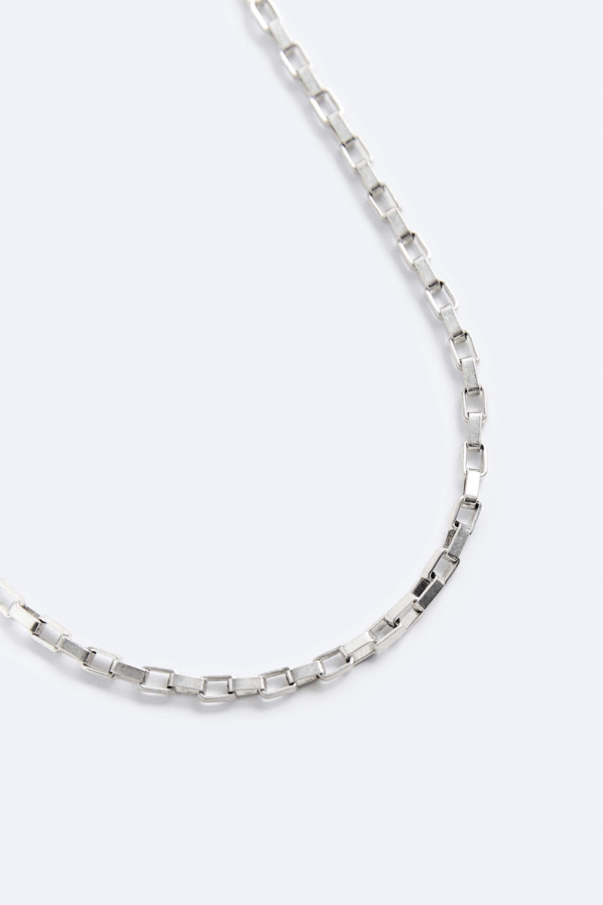 METAL CHAIN LINK NECKLACE LIMITED EDITION - Silver | ZARA United 