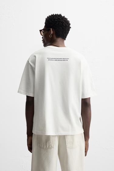 CONTRAST PRINT T-SHIRT - White by Zara - Image 2