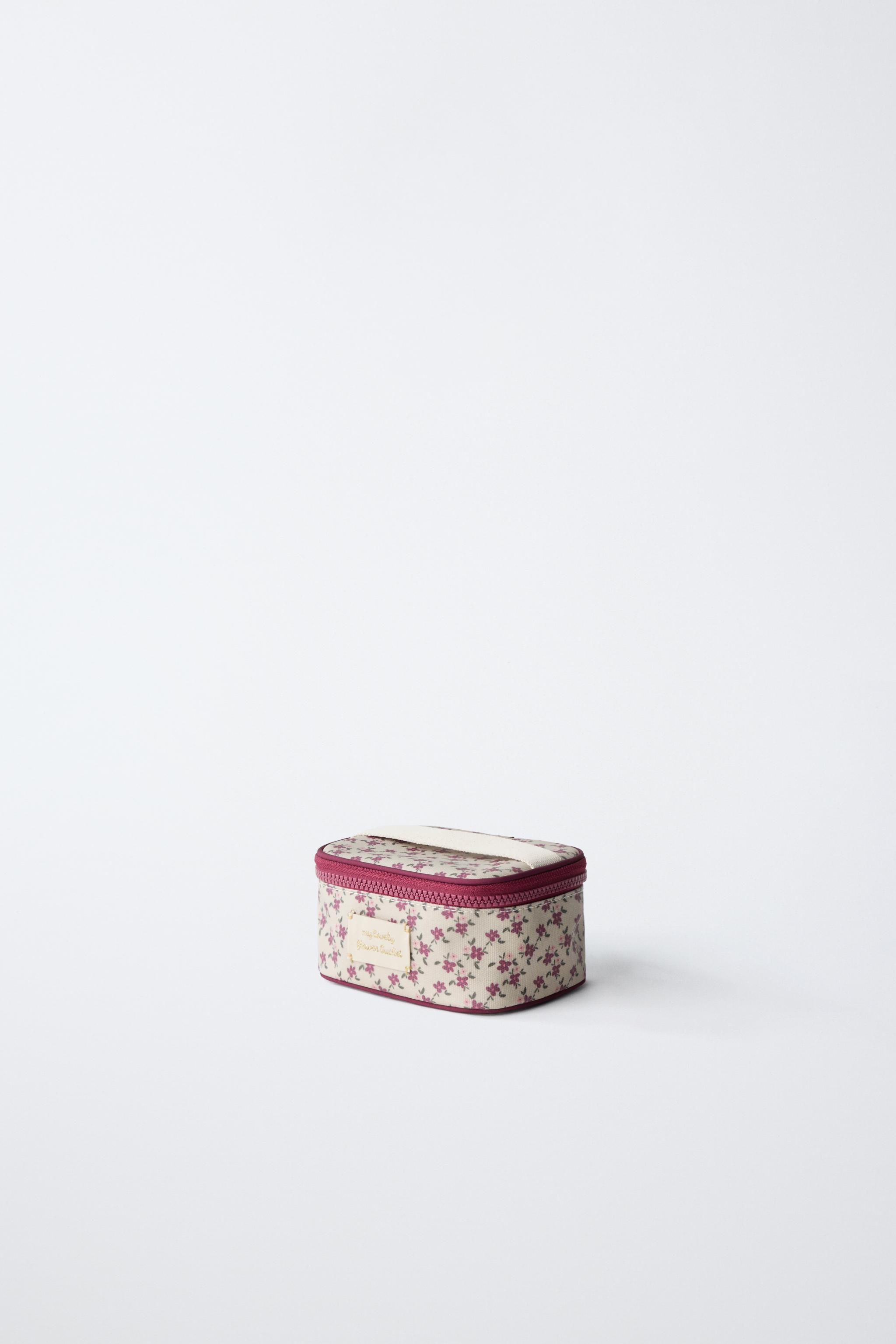 FLORAL JEWELRY CASE — Maroon