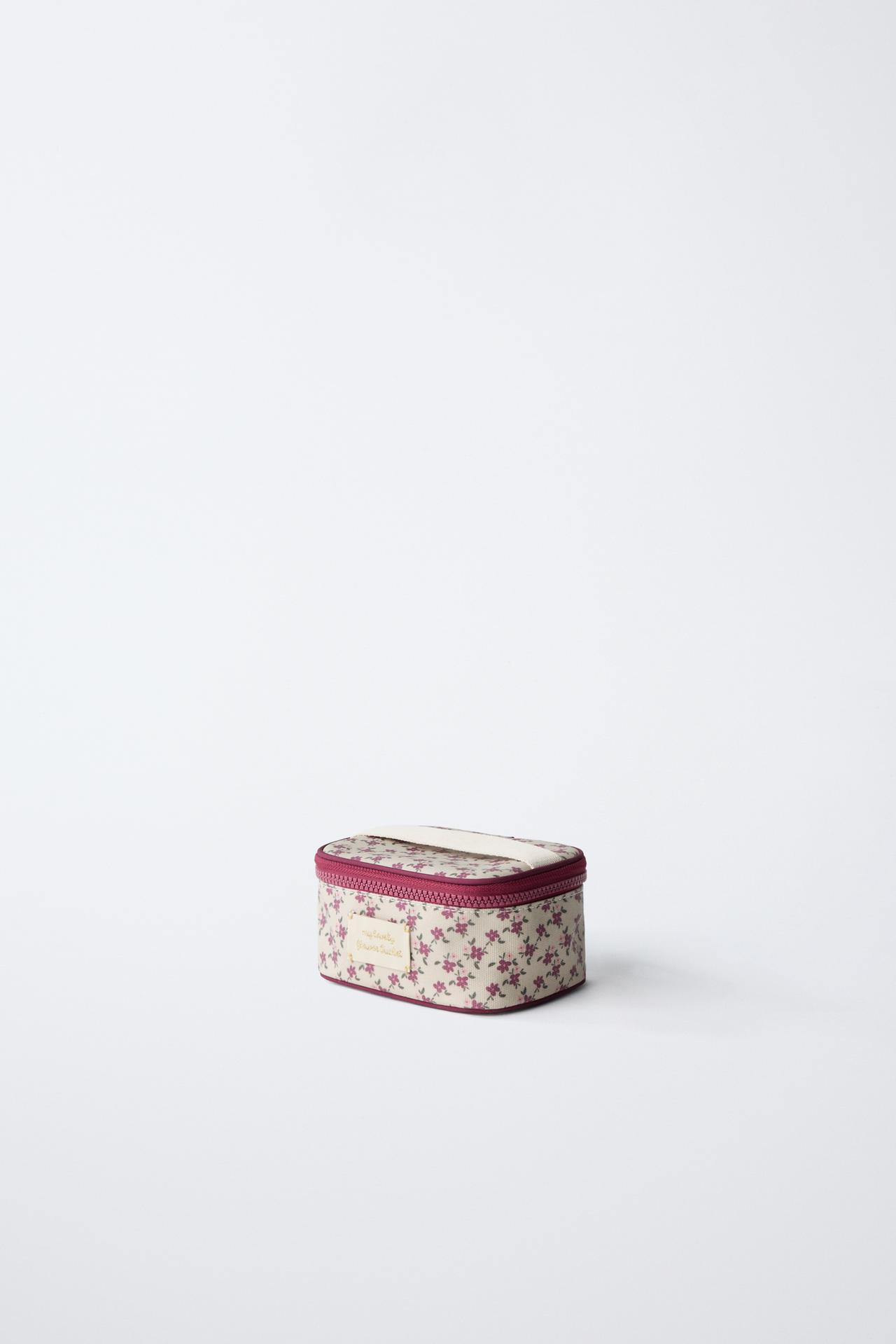 FLORAL JEWELRY CASE — Maroon