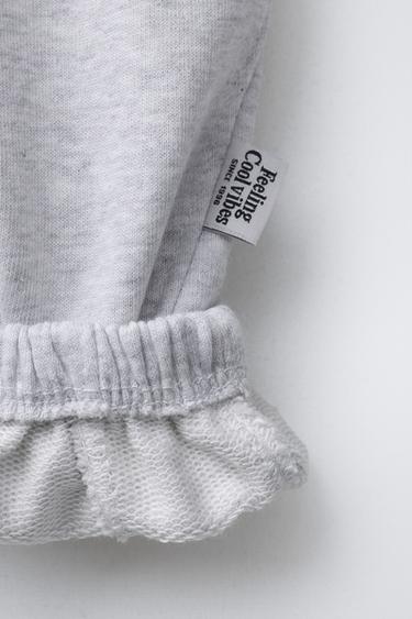 LABEL JOGGING TROUSERS - Grey marl by Zara - Image 6