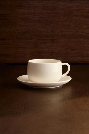 PLAIN STONEWARE TEACUP - Cream by Zara - Image 5