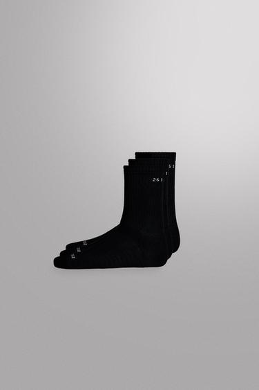 LOT DE TROIS PAIRES DE CHAUSSETTES D'ENTRAÎNEMENT - Noir de Zara - Image 0