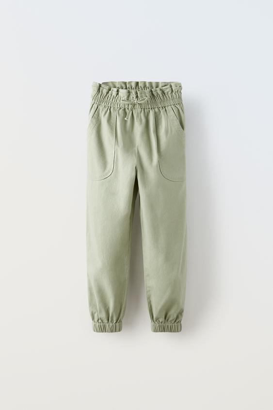 LINEN BLEND JOGGERS - Green | ZARA Australia