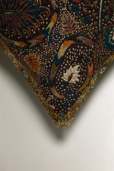 HOUSSE DE COUSSIN JACQUARD FLEURI - Bleu de Zara - Image 1
