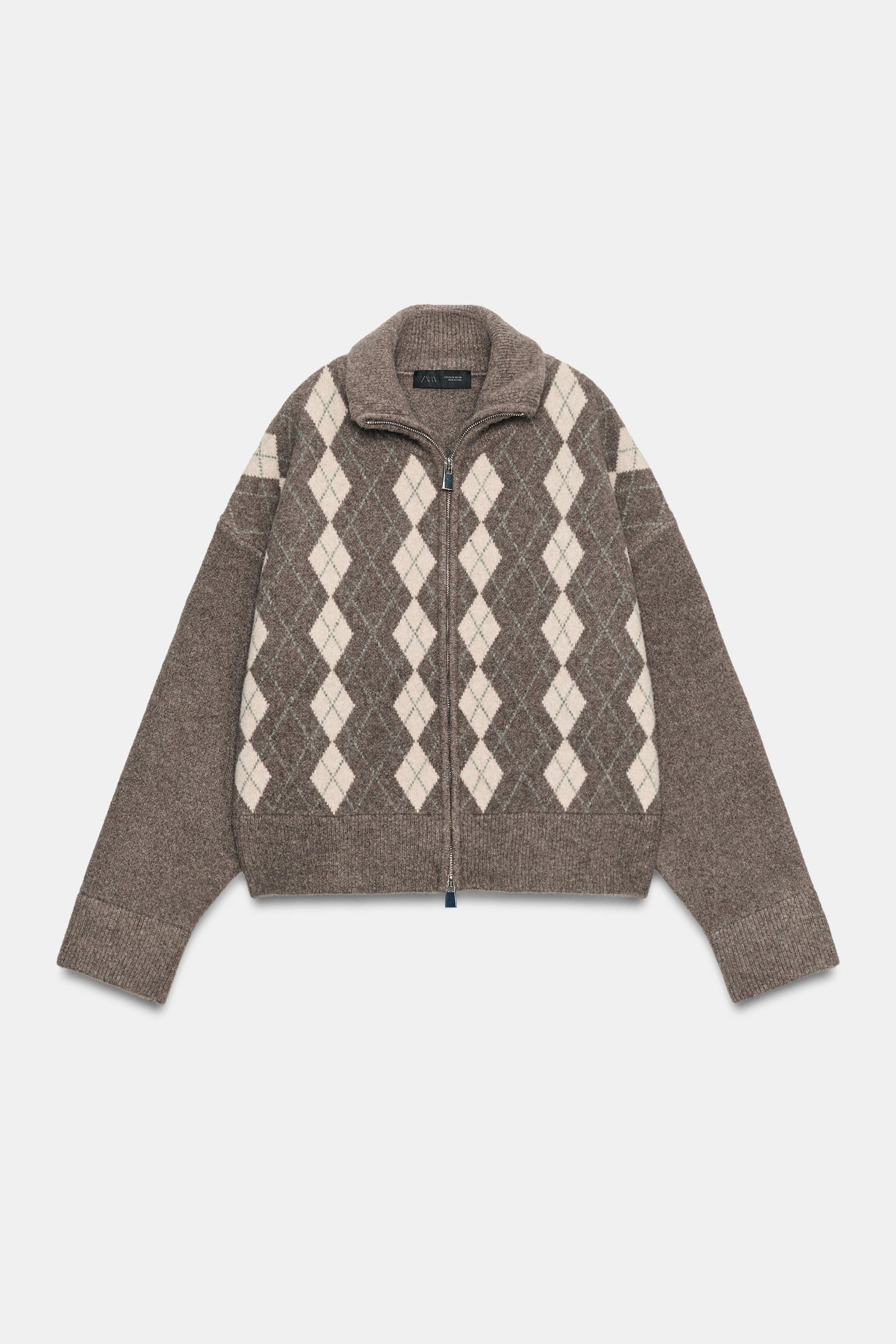 CHAQUETA PUNTO ROMBOS