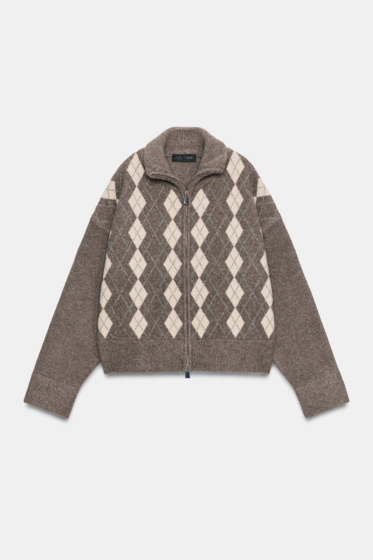Chaqueta punto rombos
