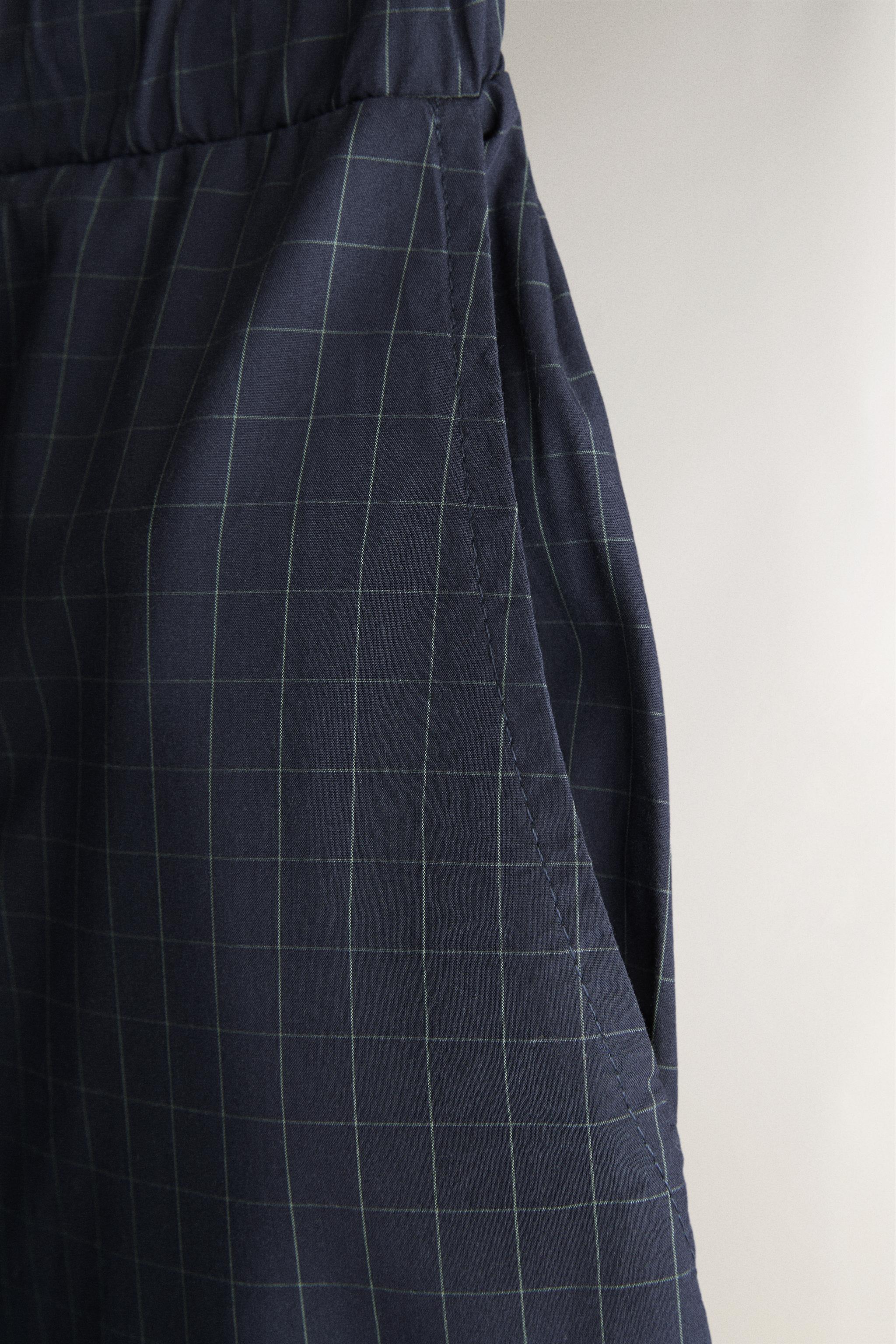 COTTON CHECK TROUSERS