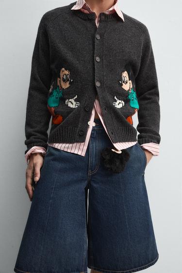 MICKEY MOUSE WOOL CARDIGAN HARRY LAMBERT FOR ZARA X DISNEY - Charcoal by Zara - Image 4