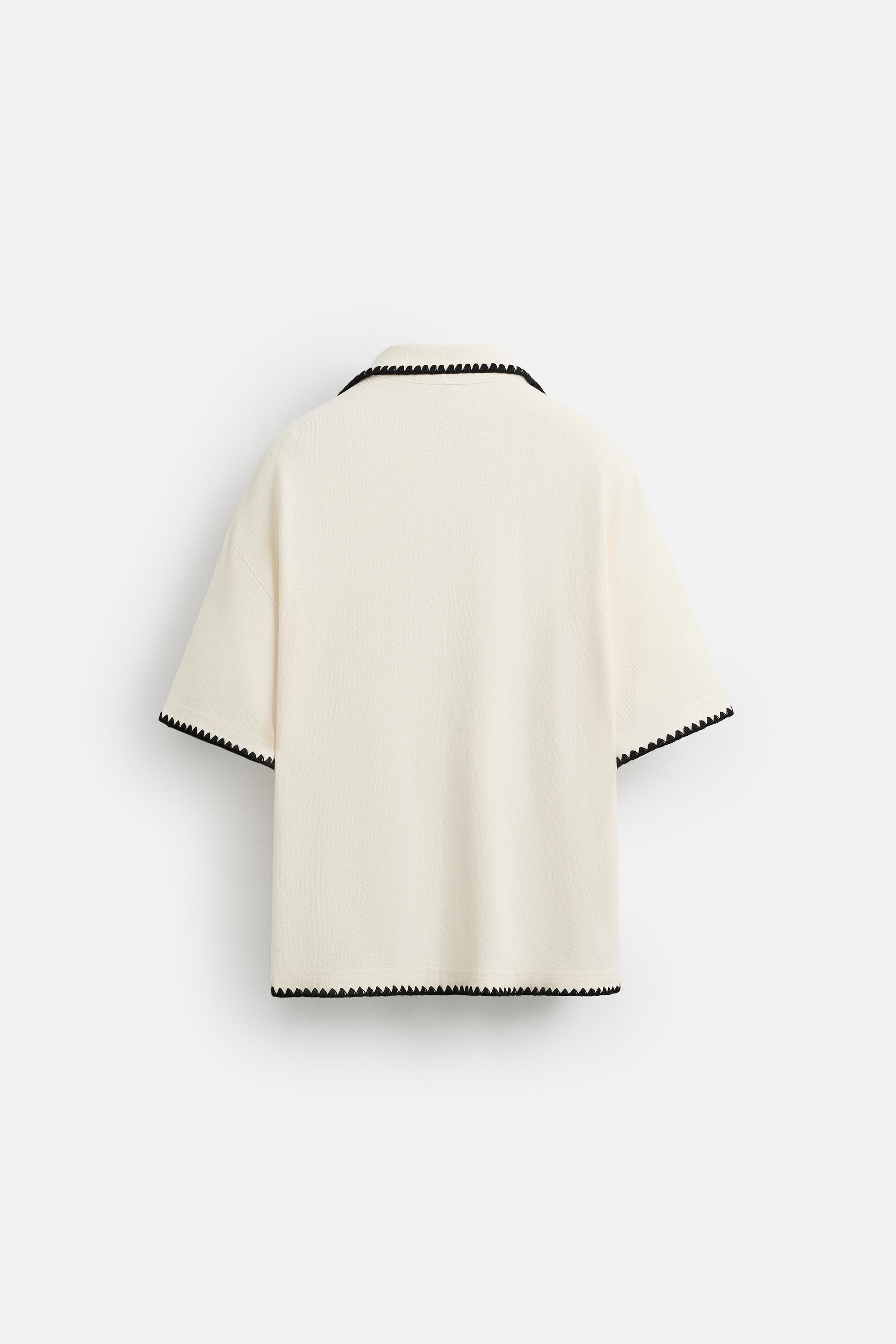 CONTRAST TRIM SHIRT
