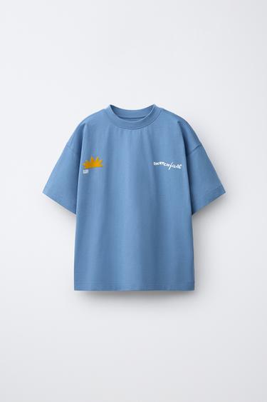 CAMISETA ESTAMPADA GRÁFICO - Azul de Zara