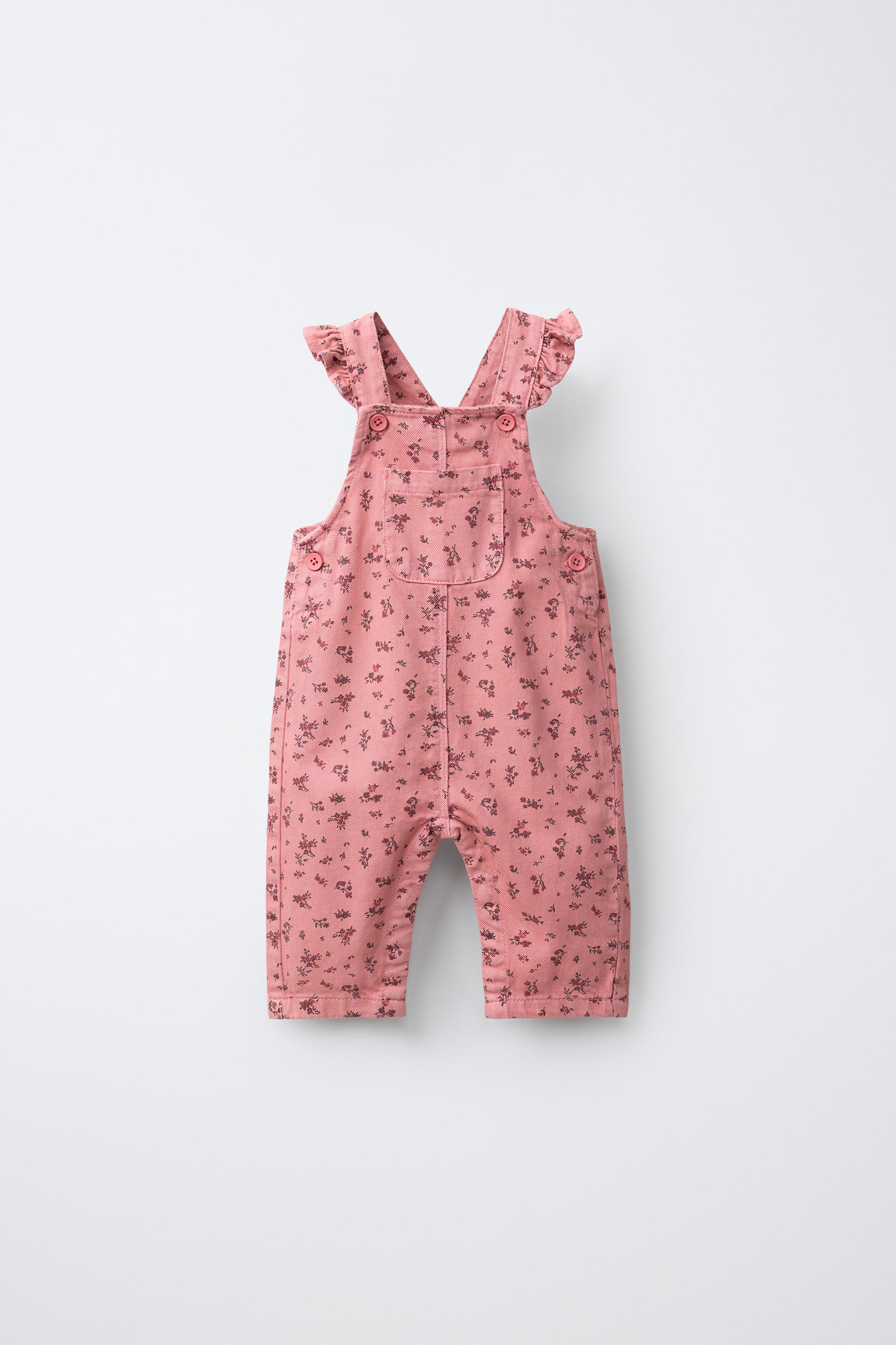 FLORAL TWILL OVERALLS