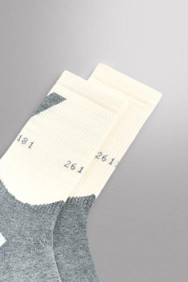 2-PACK OF TRAINING SOCKS - Oyster-white by Zara - Image 1