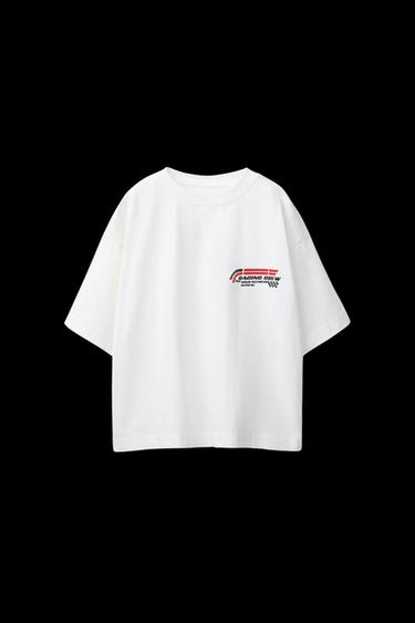 CAMISETA TEXTO ESTAMPADO - Blanco de Zara - Imagen 0