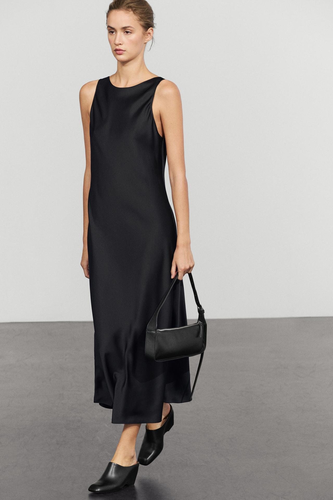 Satin midi dress — 045