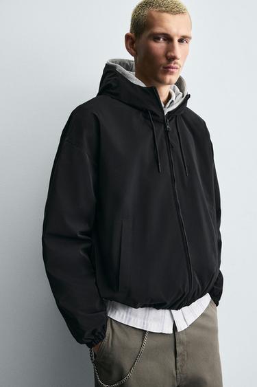 VESTE TECHNIQUE À CAPUCHE - Noir de Zara - Image 5