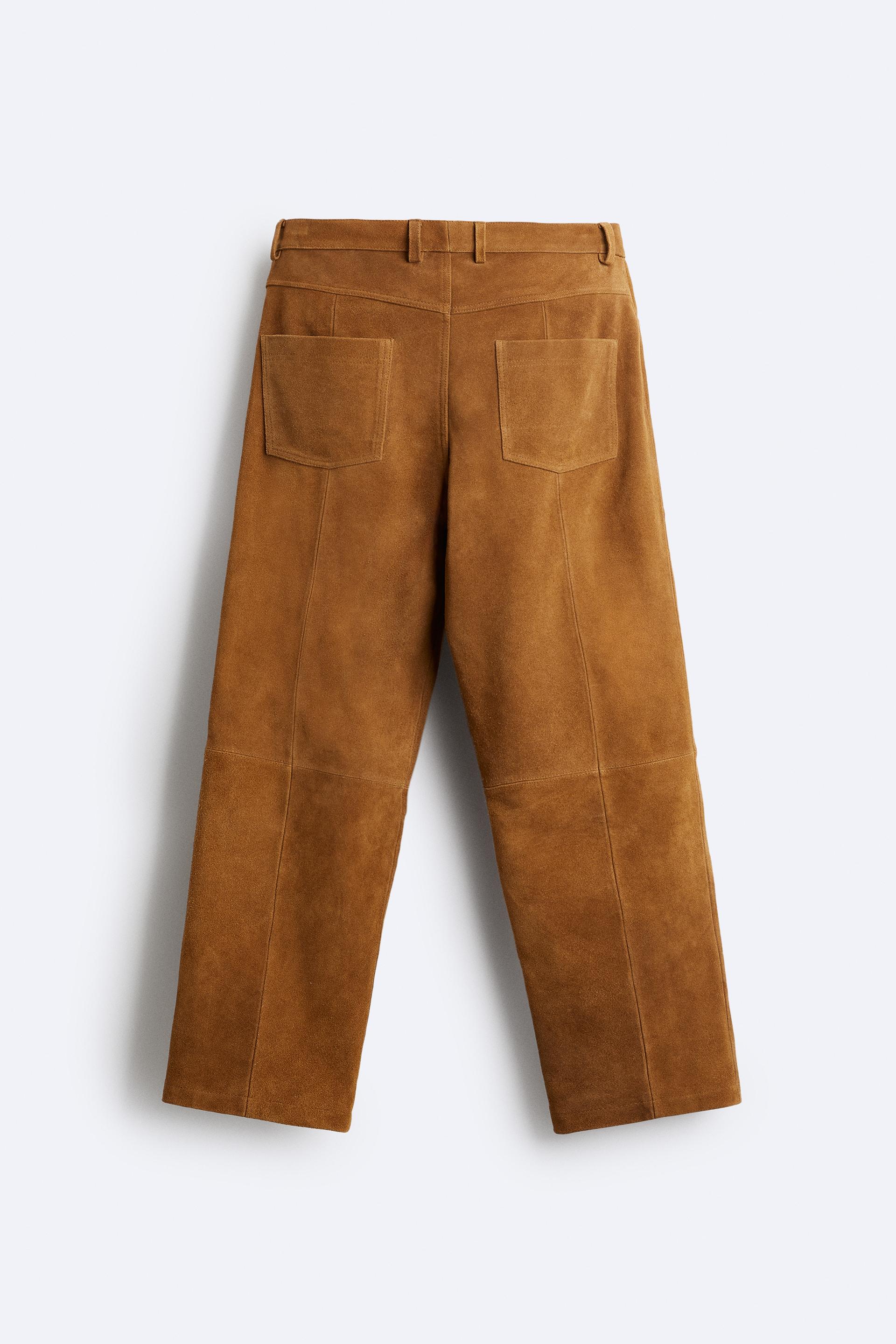 Brown Eco Suede Pants – Am-Look