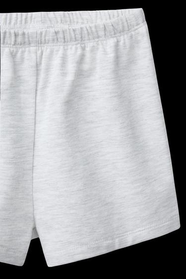 Zara TEXT SWEATSHIRT AND BERMUDA SET - Gray marl