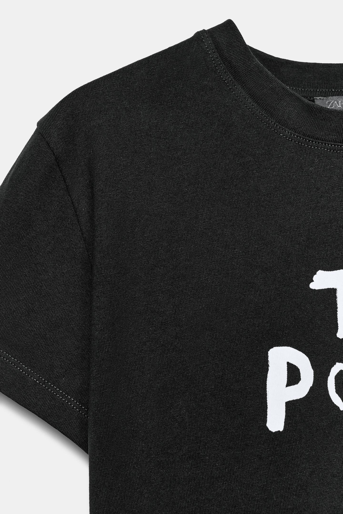 Женская футболка Zara Text, цвет: Чёрный — фото 6