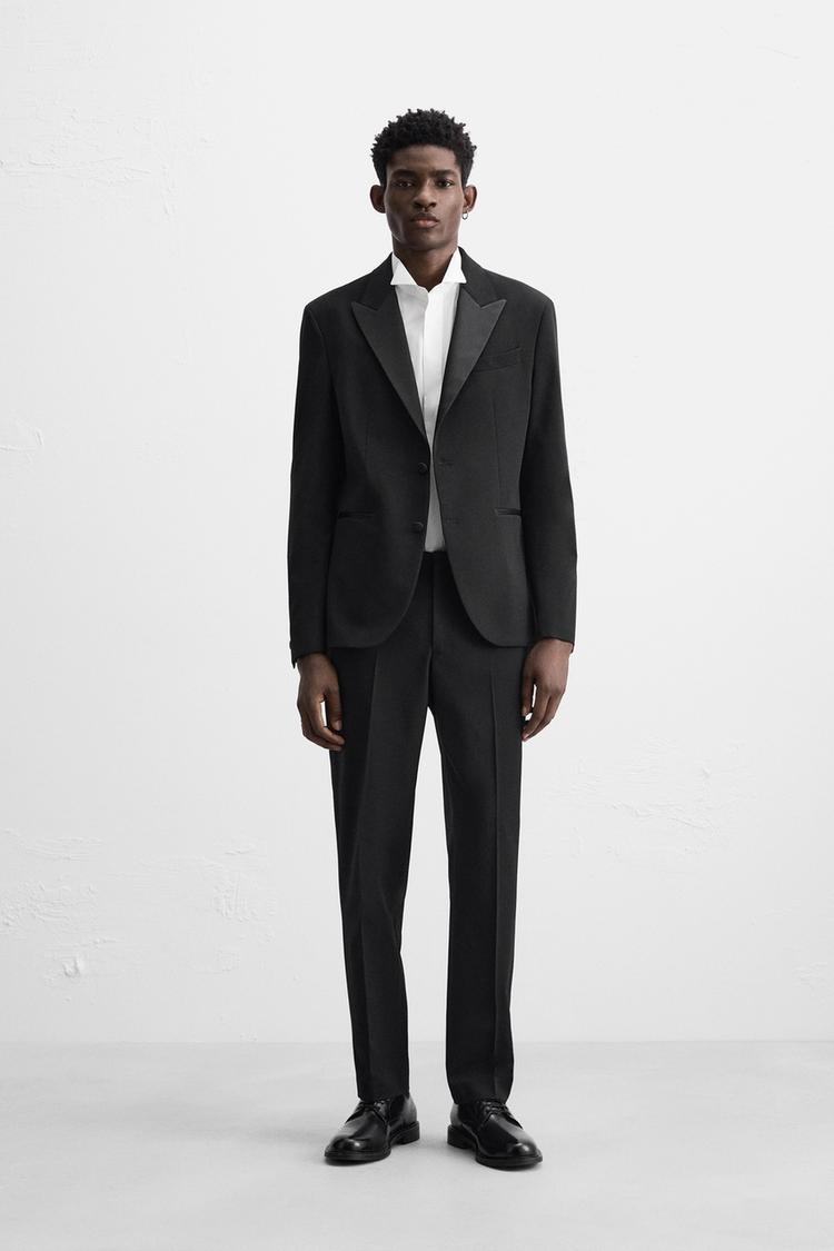 Esmoquin Trajes Negro Hombre Zara PANTALÓN TRAJE SMOKING CON LANA