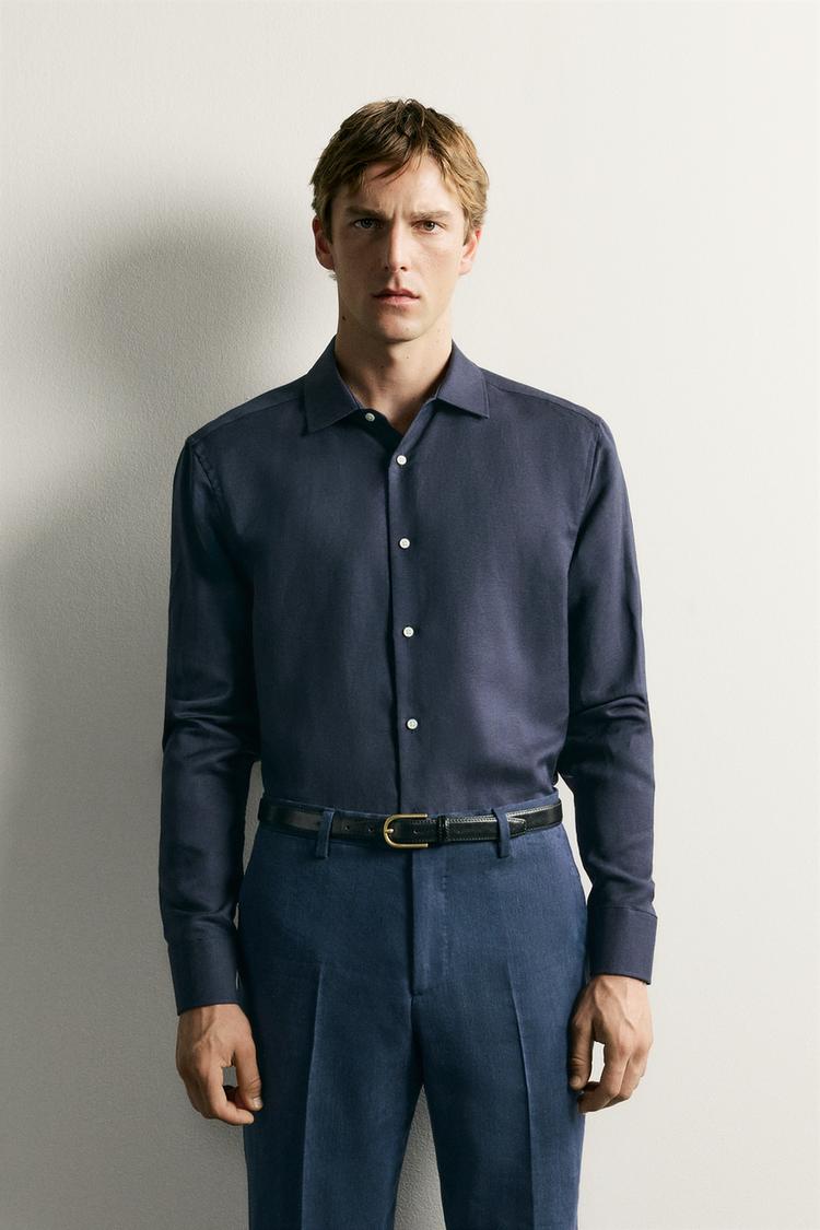 Camisa de corte regular de lino y lyocell 2