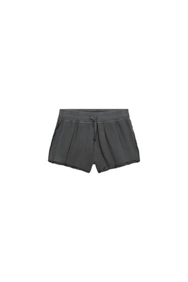 SHORT LAVADO COM RENDA - Azul / Cinza da Zara