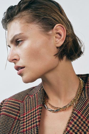 MIXED METAL LINK NECKLACE - Gold / Silver by Zara - Image 0