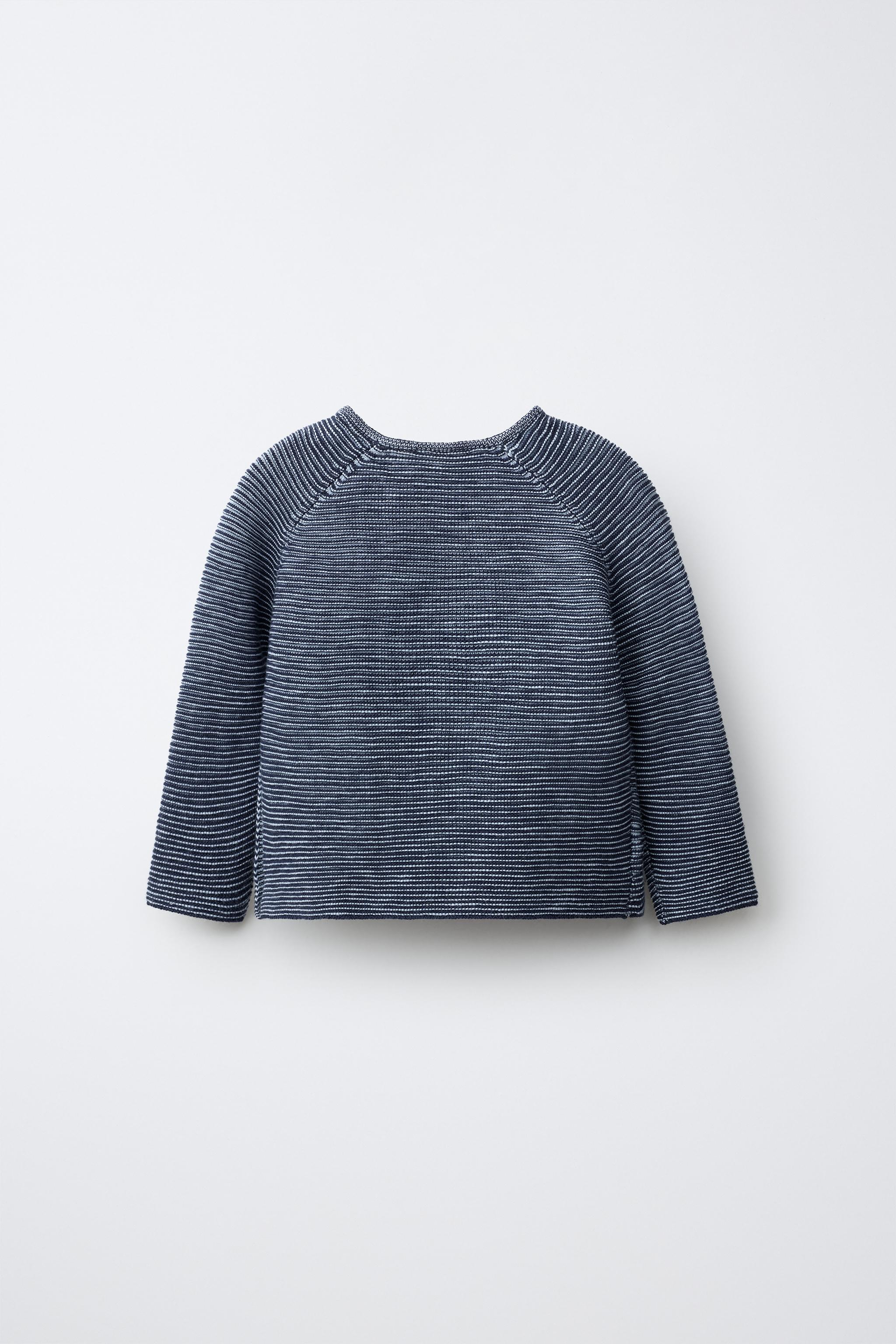 Детские свитеры Zara STRIPED WRAP KNIT JUMPER — фото 2