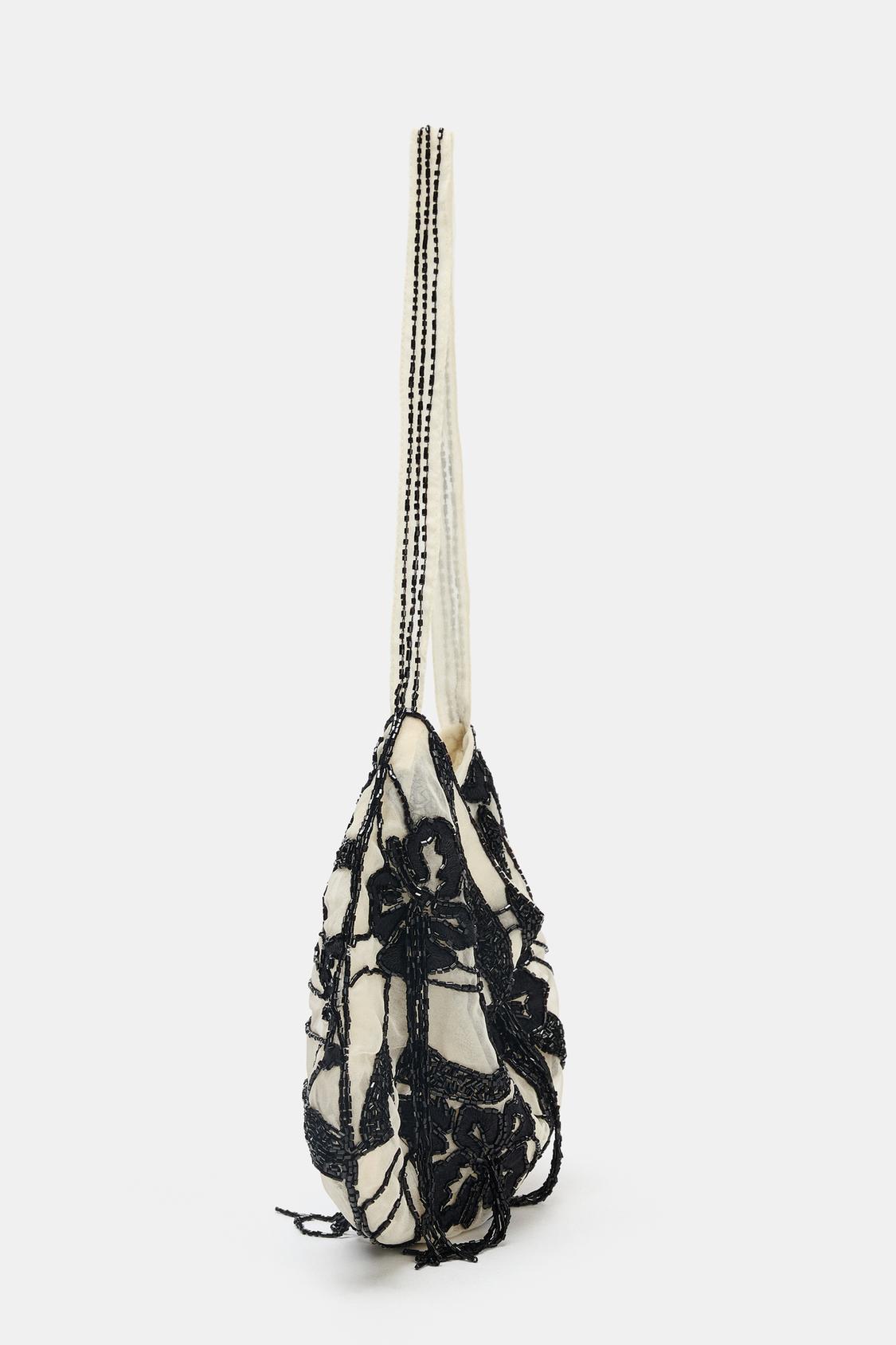 BEADED MESH BAG