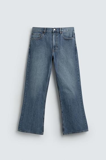 STRUCTURED STRAIGHT-LEG BOOTCUT JEANS - Light blue by Zara