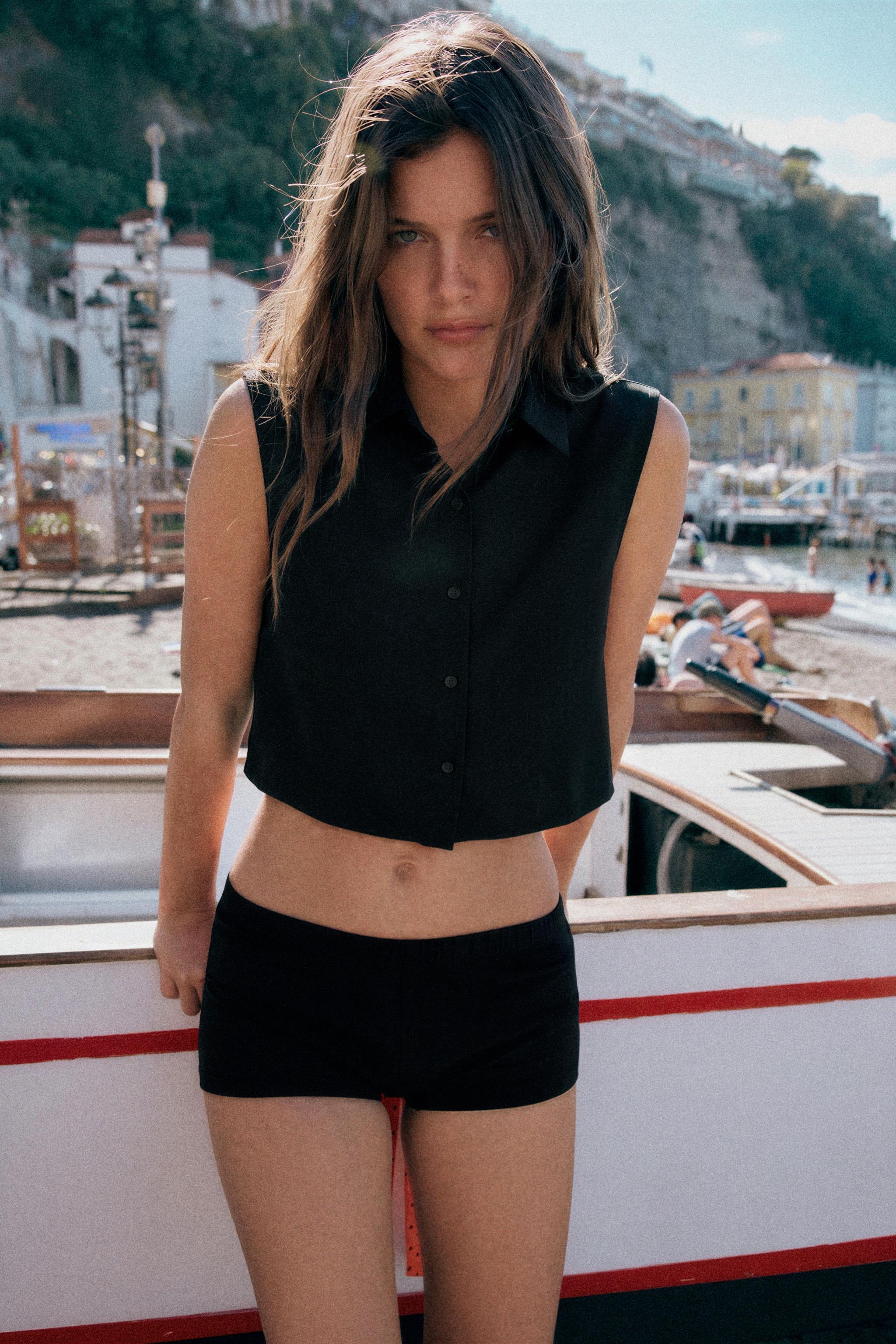 POPLIN TOP WITH VOLUMINOUS BACK
